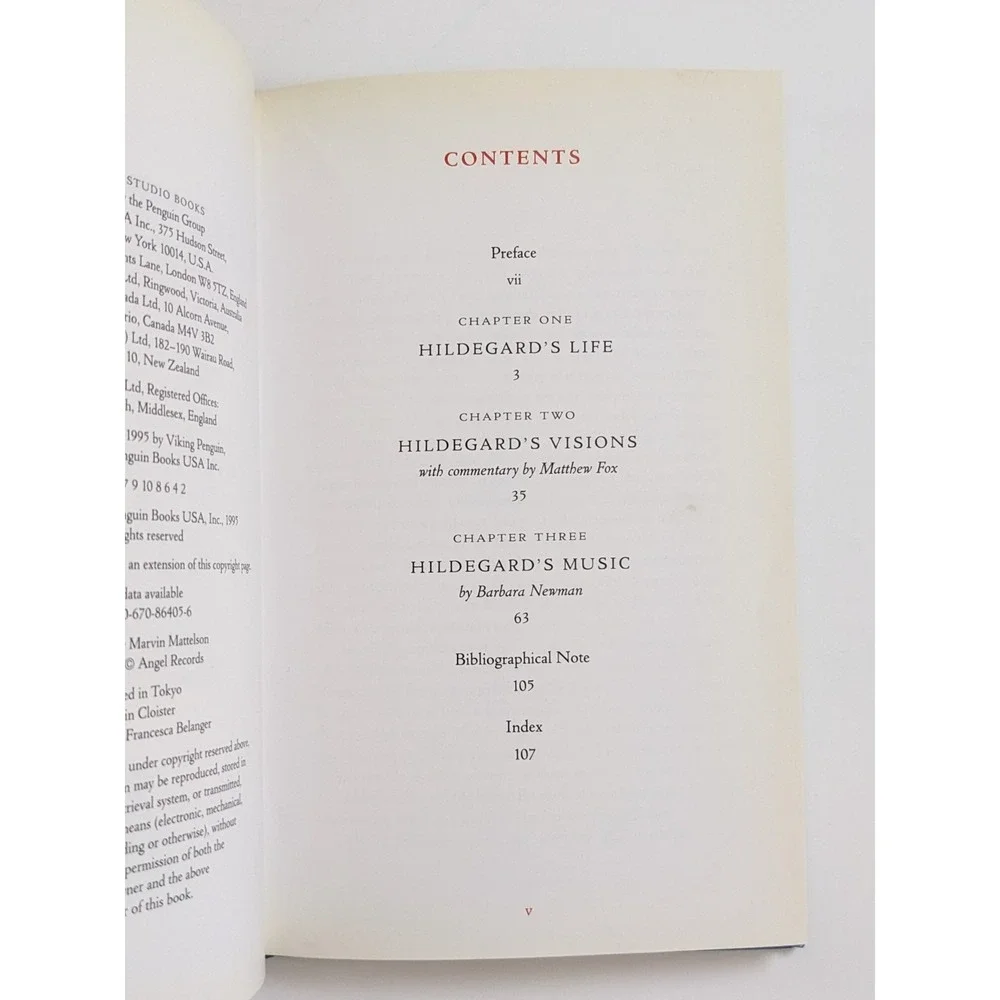 Vision:‎ The Life and Music of Hildegard von Bingen Vintage 1995 Hardcover Book